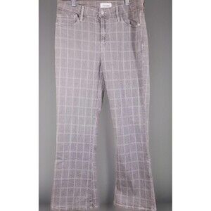 Frame Denim Le Crop Mini Boot Bootcut Jeans Oxford Plaid Cropped Size 30 Lux